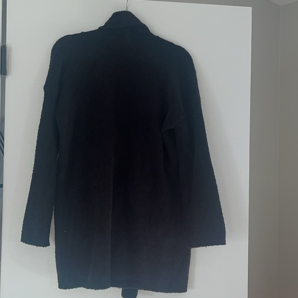 RDI shawl collar fuzzy black cardigan, size small - Picture 6 of 6